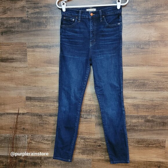 Madewell Jeans 28 Skinny 10" High Rise Hayes Wash F4684 Tummy Control Stretch - Picture 1 of 11